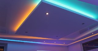 Натяжной потолок с подсветкой Кропоткин, цена от 2148 руб.